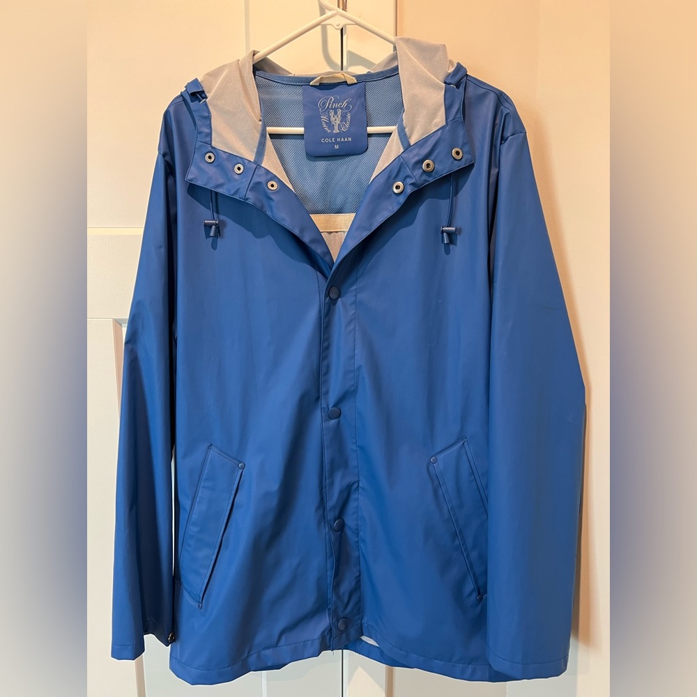 Cole Haan M Blue Rain Coat